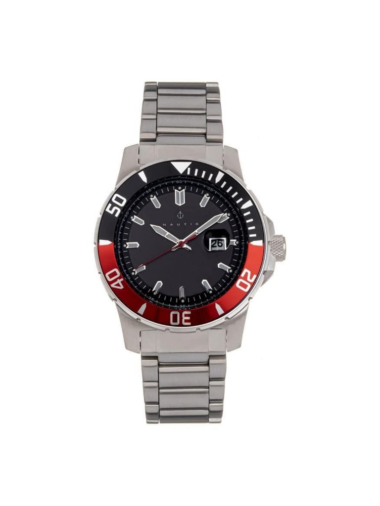Nwt Nautis Admiralty Pro 200 Quartz Black Dial Men's Watch
